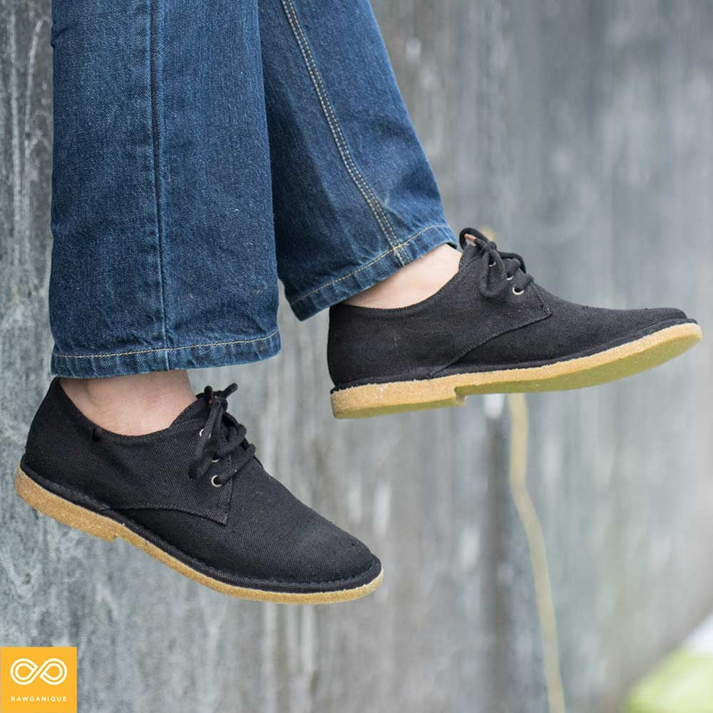 DOCKLANDS Handmade Hemp Moccasins (Unisex) (Natural Rubber Sole) (99% Biodegradable) (Discontinued)