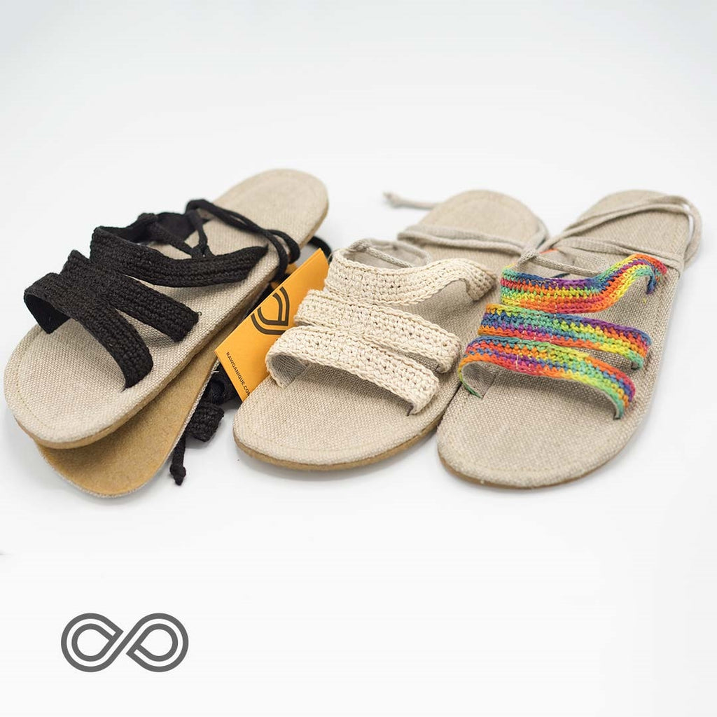hemp lace sandals
