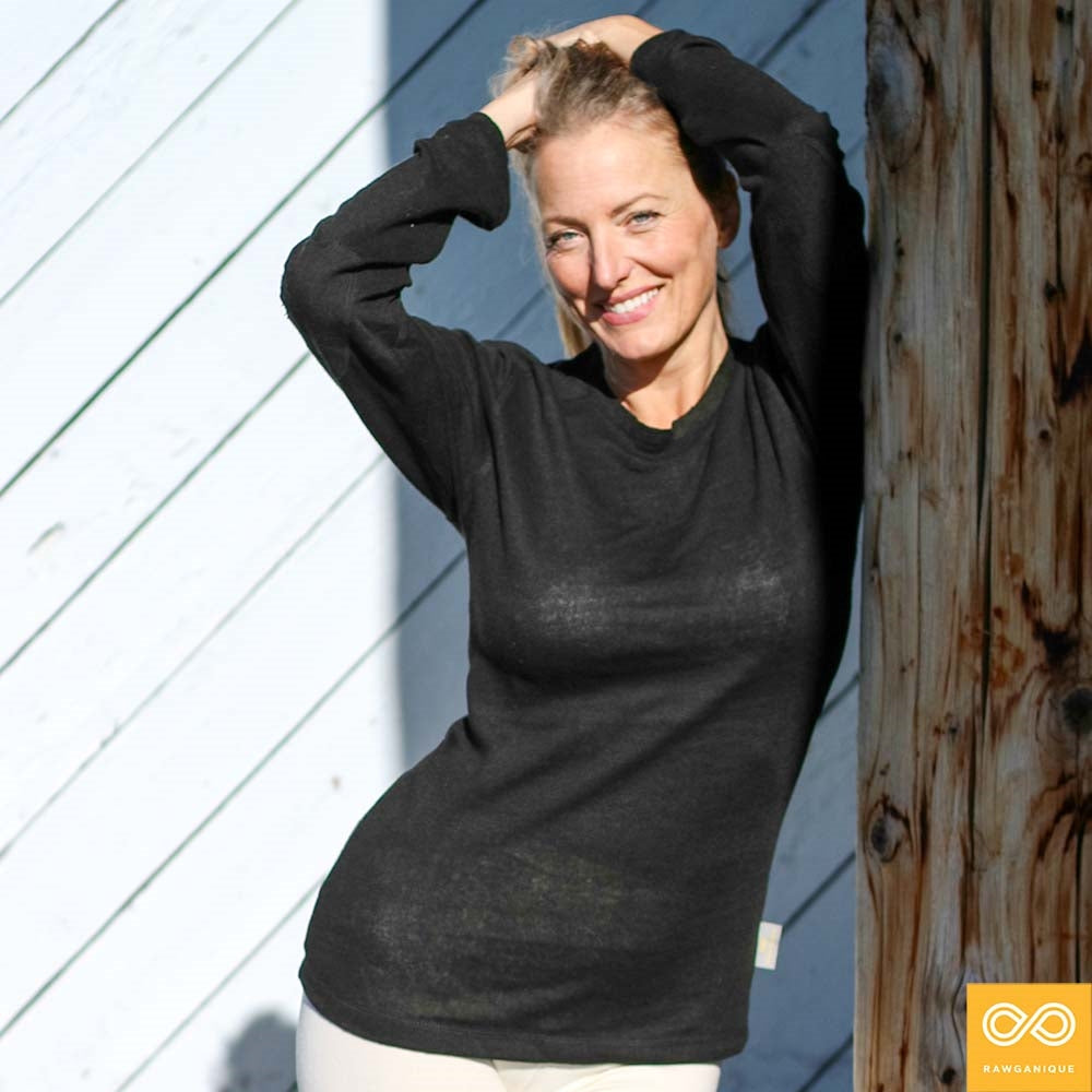 organic linen long sleeve tee