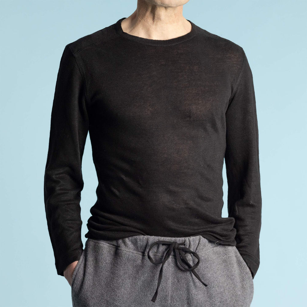 organic linen knit shirt