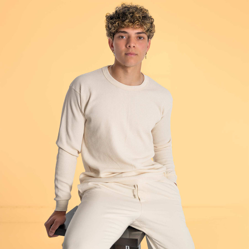 100% organic cotton waffle fabric