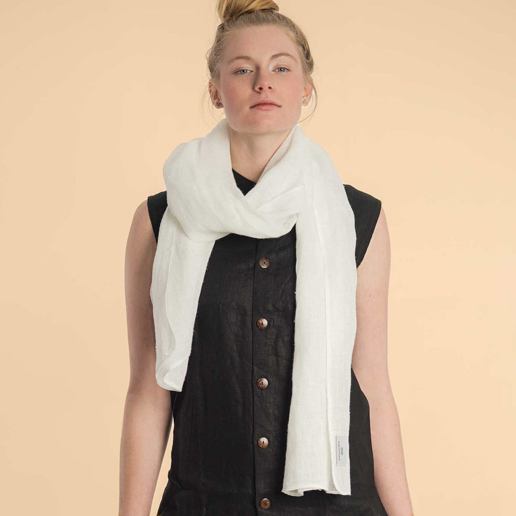 organic linen scarf