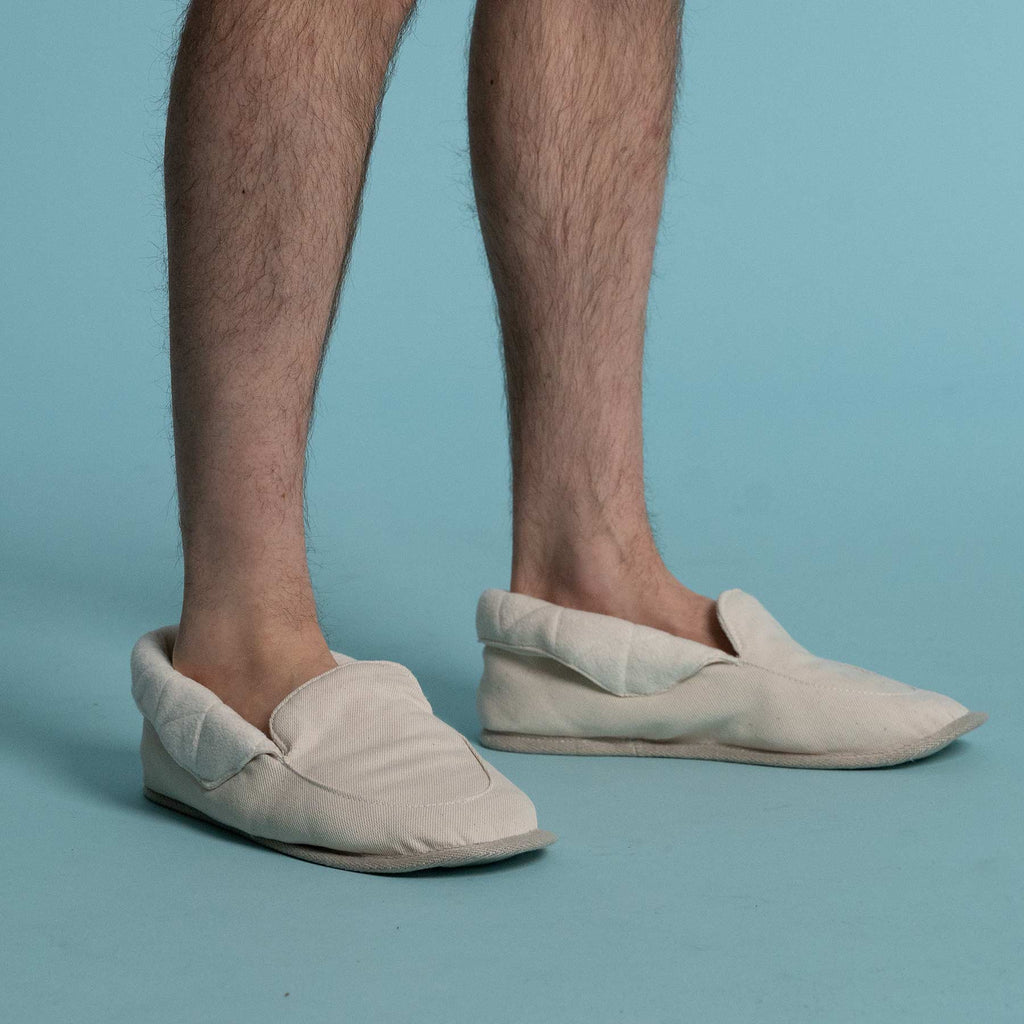 Organic cotton slippers elastic-free