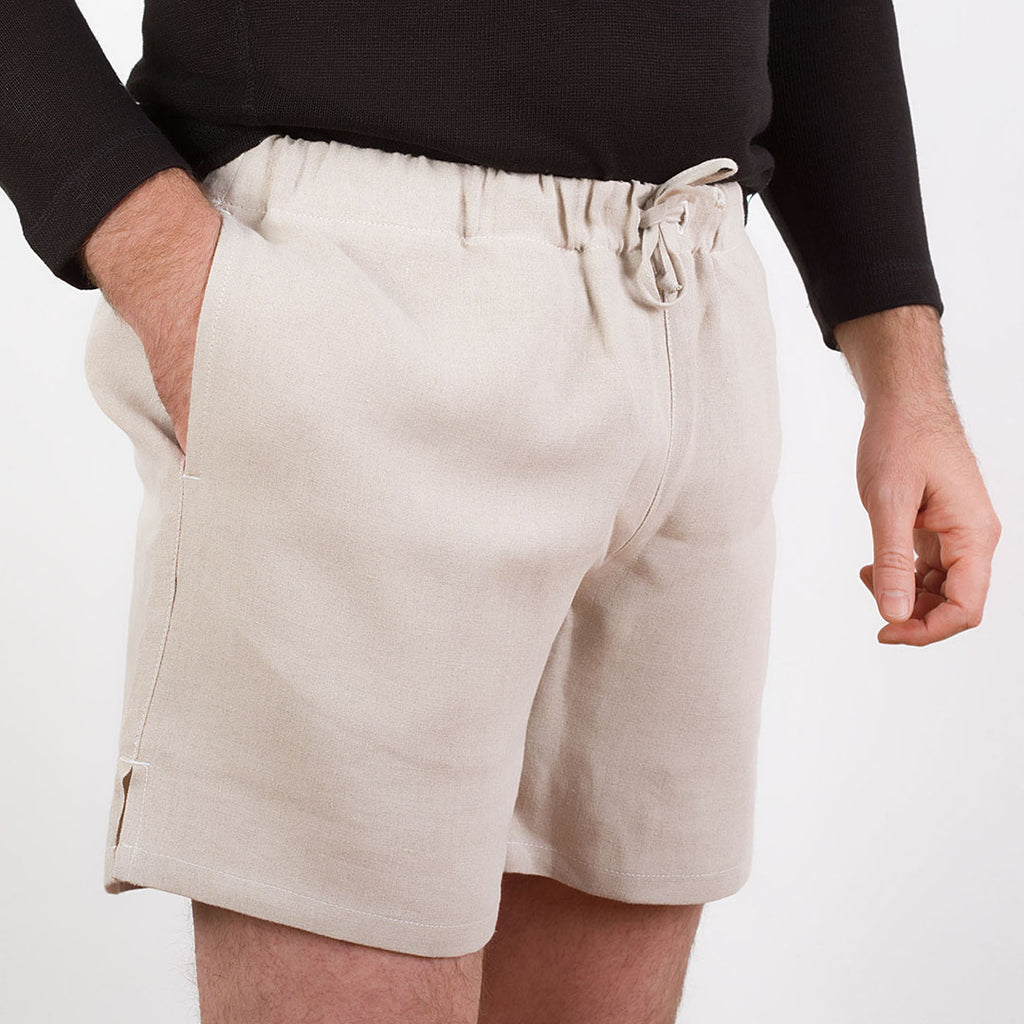 100% organic linen running shorts