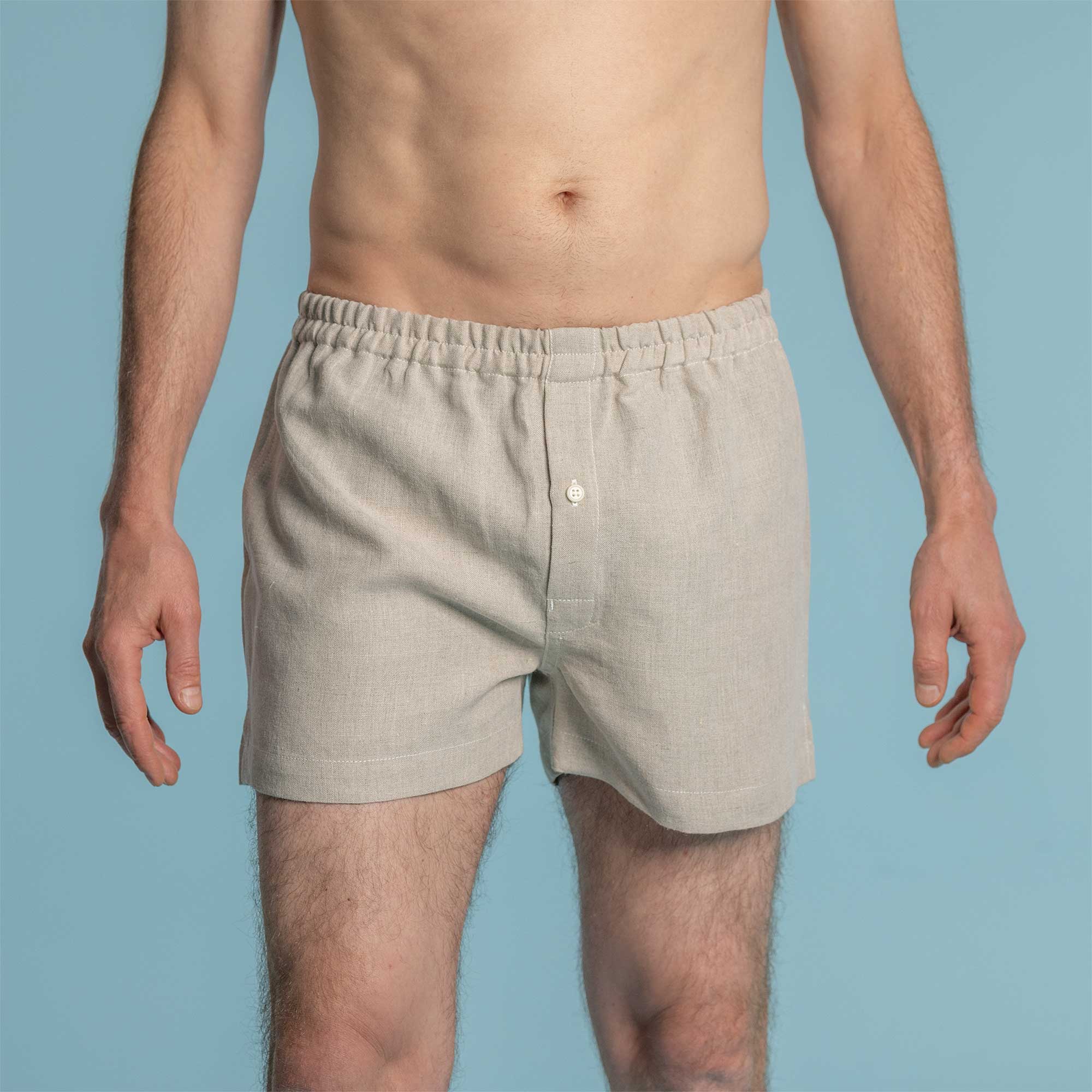 100% Organic Hemp Boxers Shorts (Plastic-Free Nut Button – Rawganique