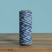 Load image into Gallery viewer, 6-strand unwaxed hemp twine blue rainbow