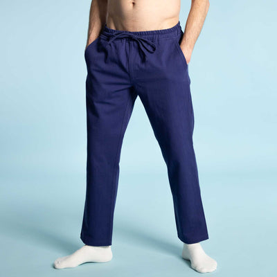 organic cotton joggers indigo