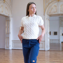 Load image into Gallery viewer, MARLON Plastic-Free 100% Organic Merino Wool Polo Shirt (OC Thread, No Polyester, No Elastic, No Synthetics) (100% Biodegradable)
