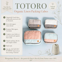 Load image into Gallery viewer, organic linen travel packing cubes plastic-free