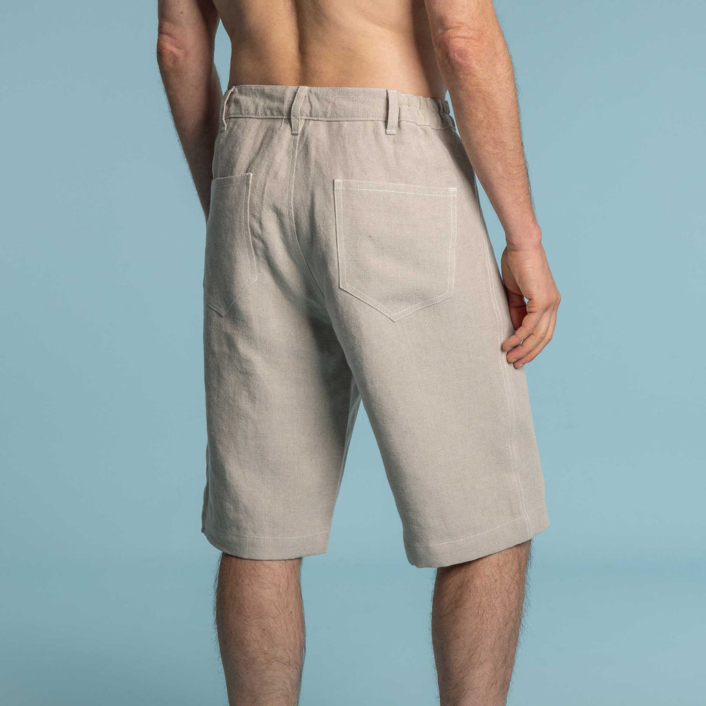 100% organic linen shorts