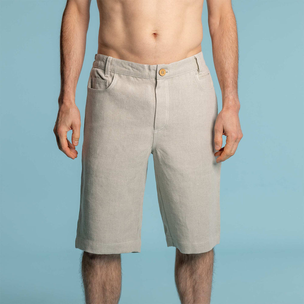 100% organic linen shorts