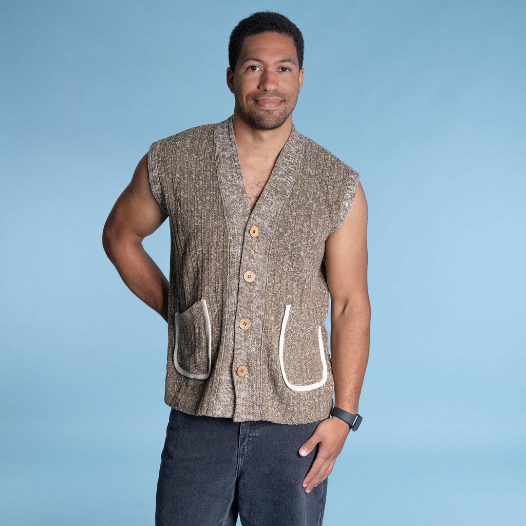 100% hemp vest sweater