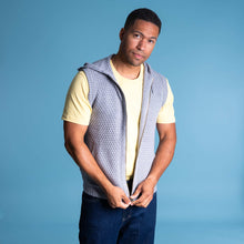 Load image into Gallery viewer, organic merino wool warm vest with hoodie