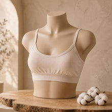Load image into Gallery viewer, 100% organic cotton bra elastic-free plastic-free
