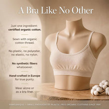 Load image into Gallery viewer, 100% organic cotton bra elastic-free plastic-free