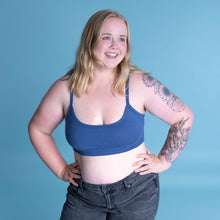 Load image into Gallery viewer, synthetics-free elastic-free 100% organic cotton bra