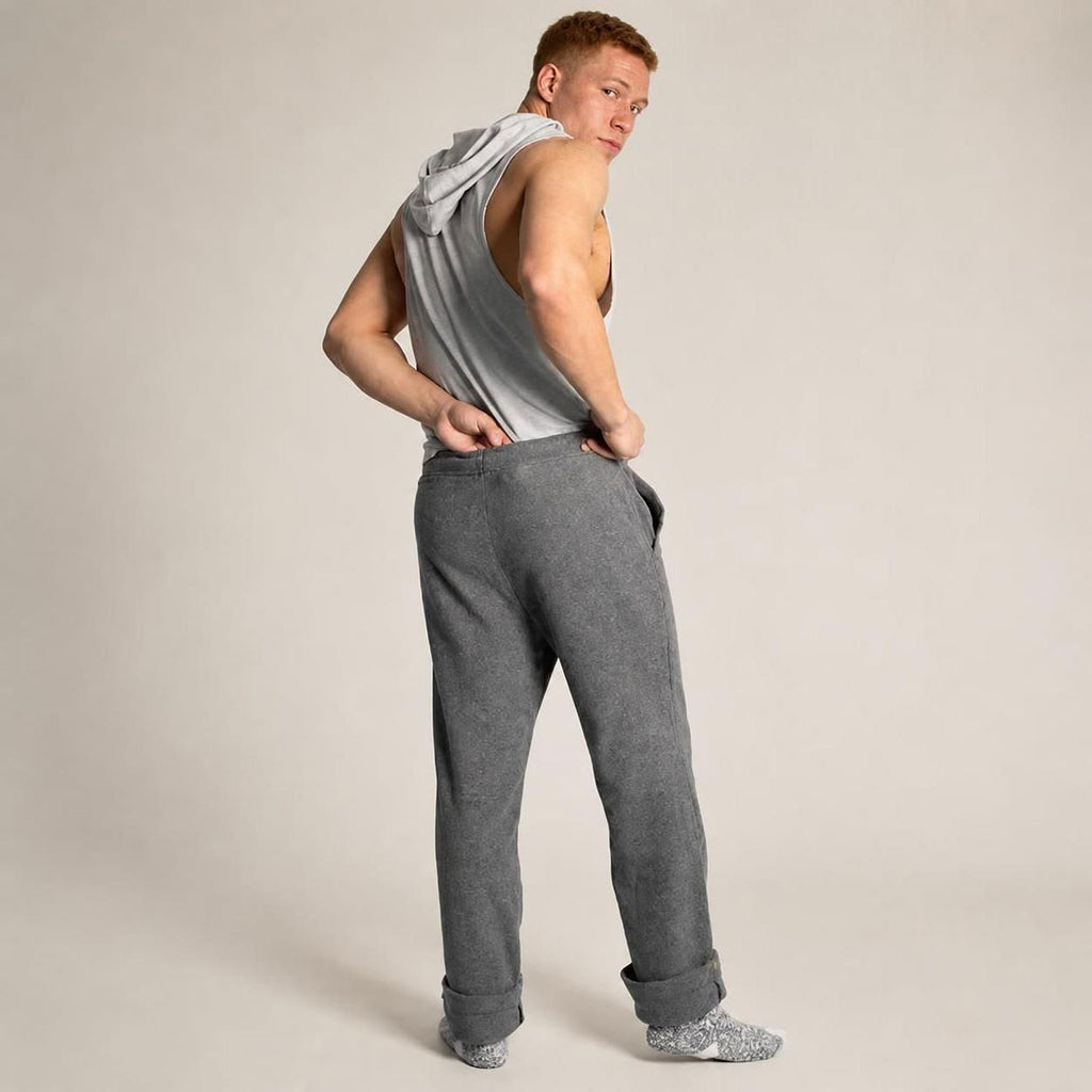 elastic-free 100% certified organic cotton sweat pants plastic-free vegan