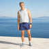 plastic-free 100% organic cotton running shorts