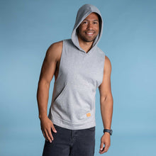 Load image into Gallery viewer, organic cotton hoodie tank top with pockets