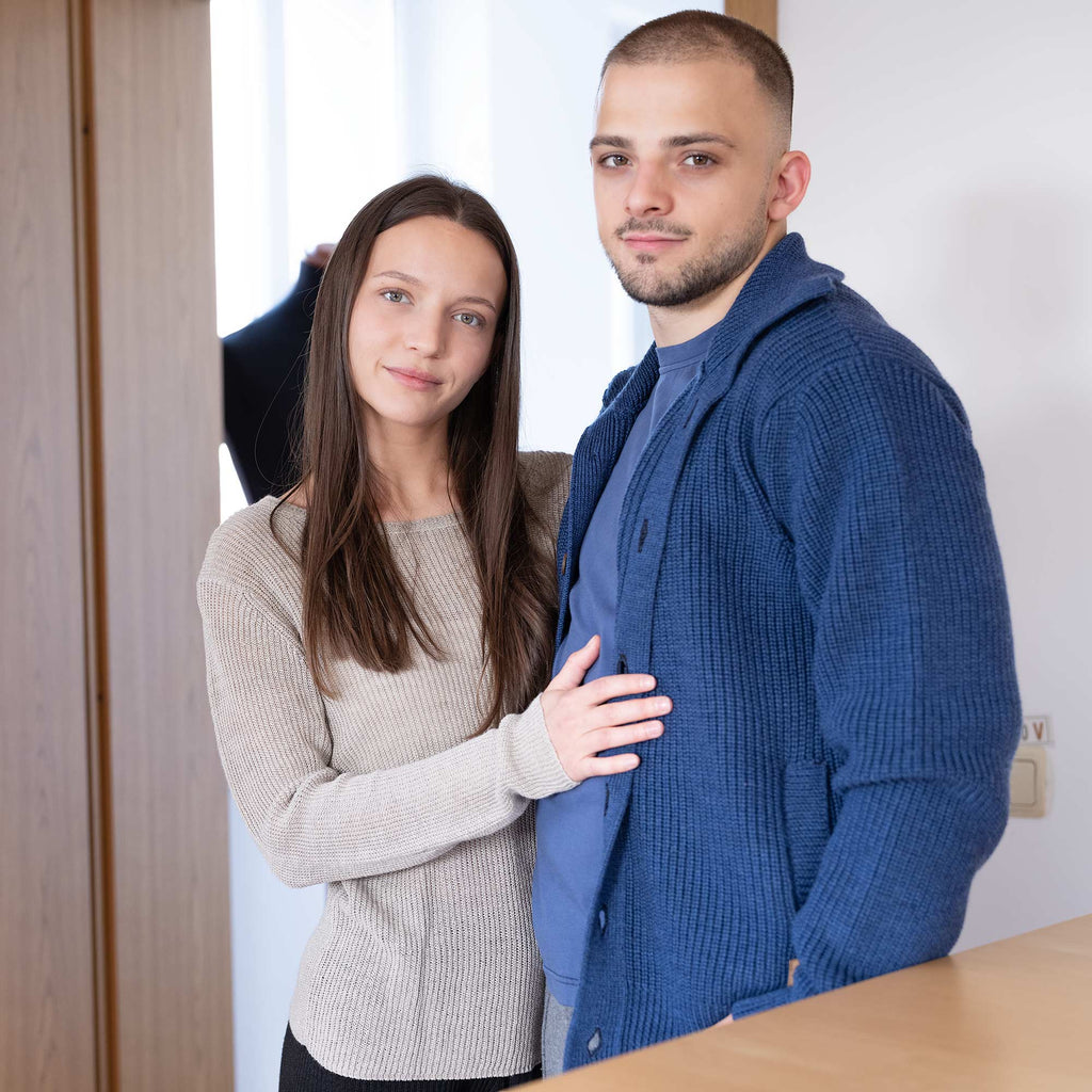 100% organic merino wool sweater cardigan