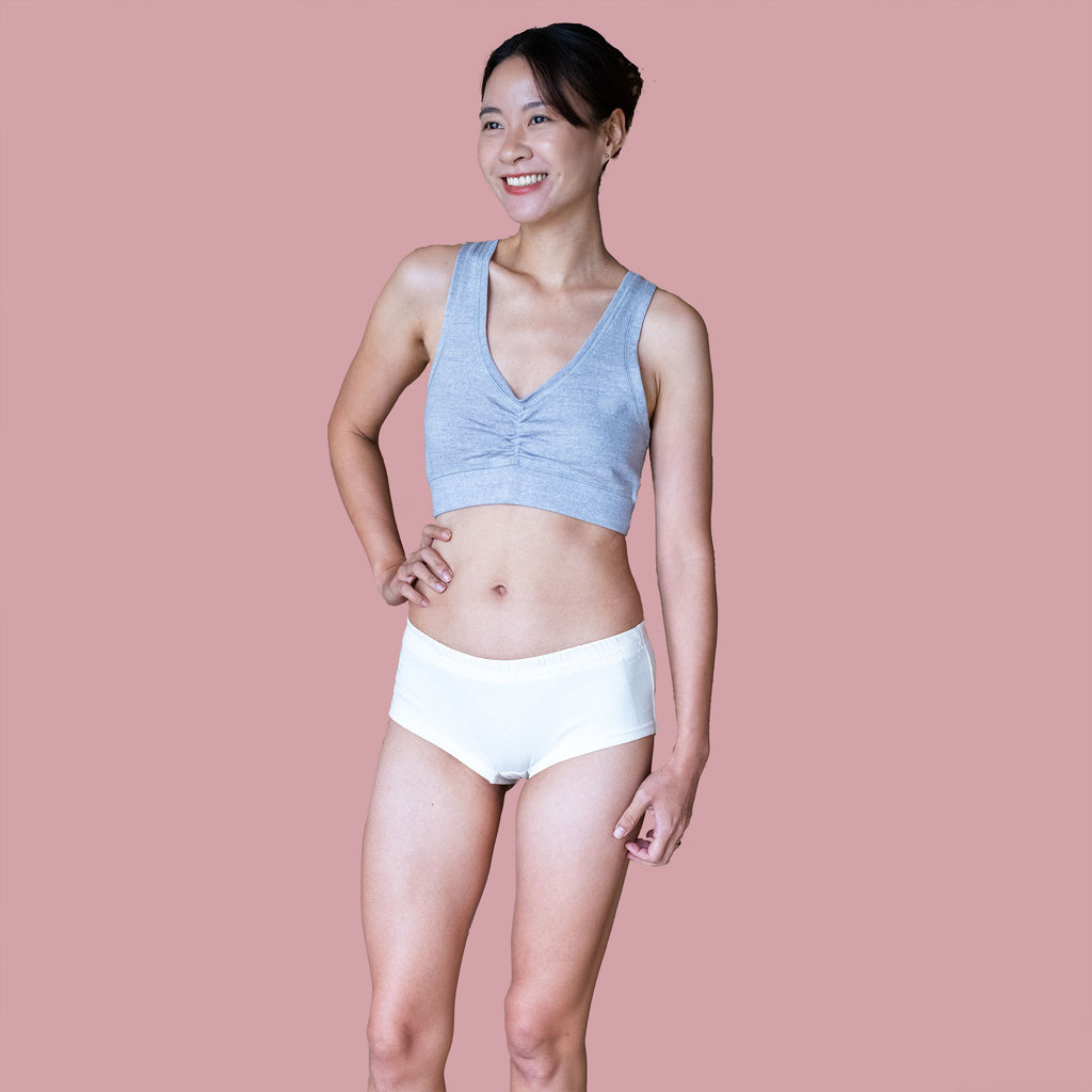 100% organic cotton boy short panty plastic-free