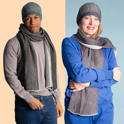 100% organic merino wool scarf plastic-free