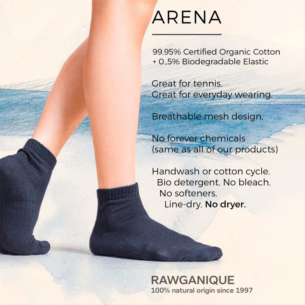 certified organic cotton mesh tennis socks