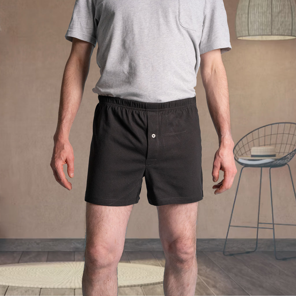 plastic-free organic cotton boxer shorts