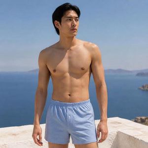 100% certified organic cotton knit boxers polyester-free