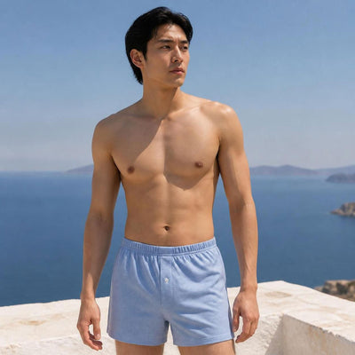 100% certified organic cotton knit boxers polyester-free