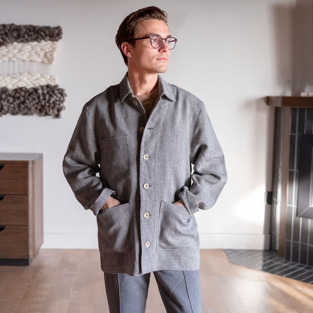 100% organic cotton linen jacket