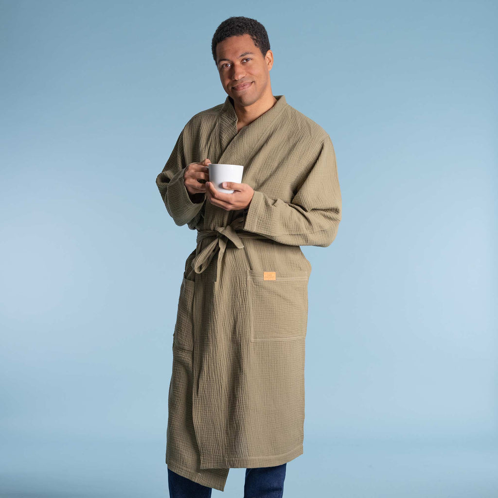 100% organic cotton bathrobe