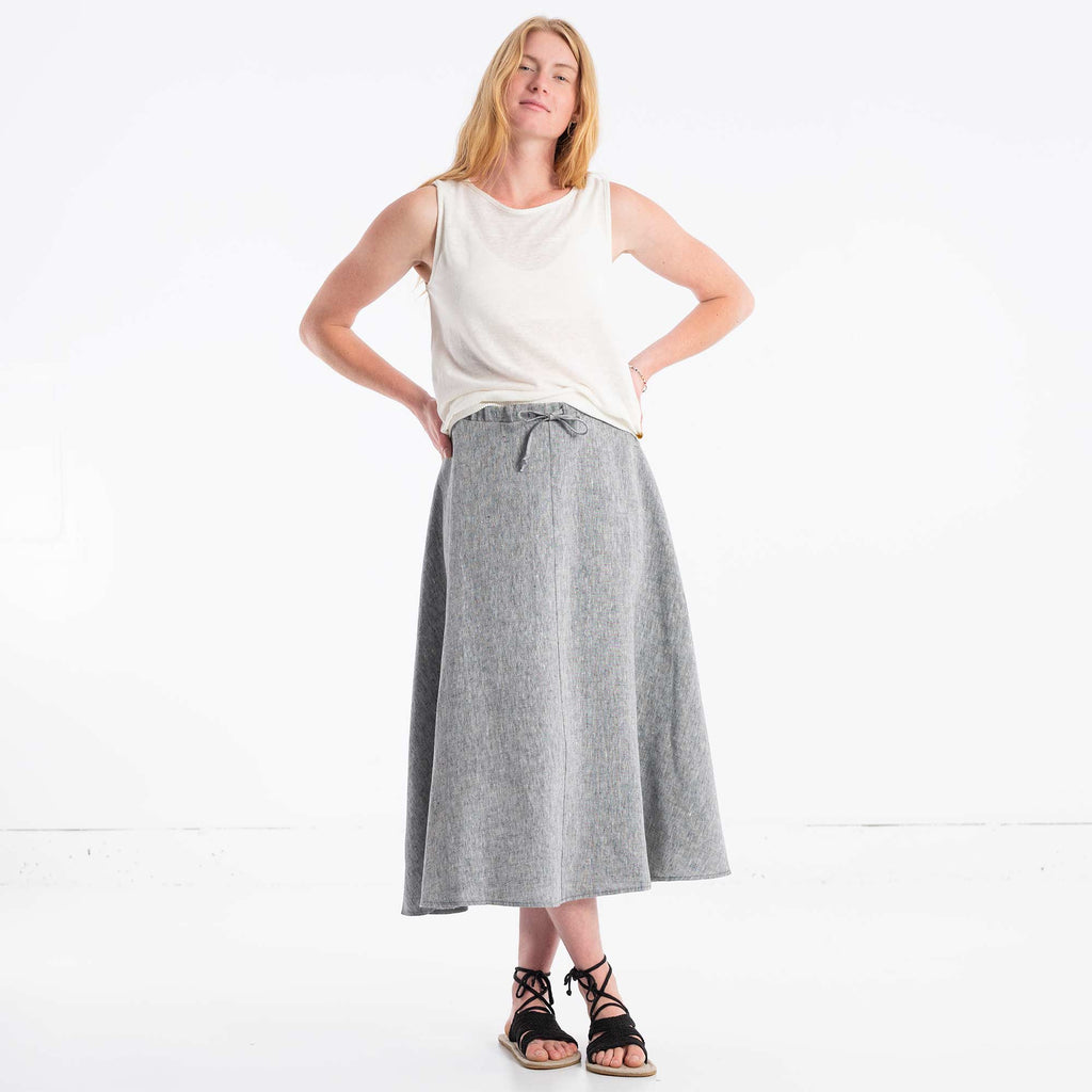 organic linen knit tank top