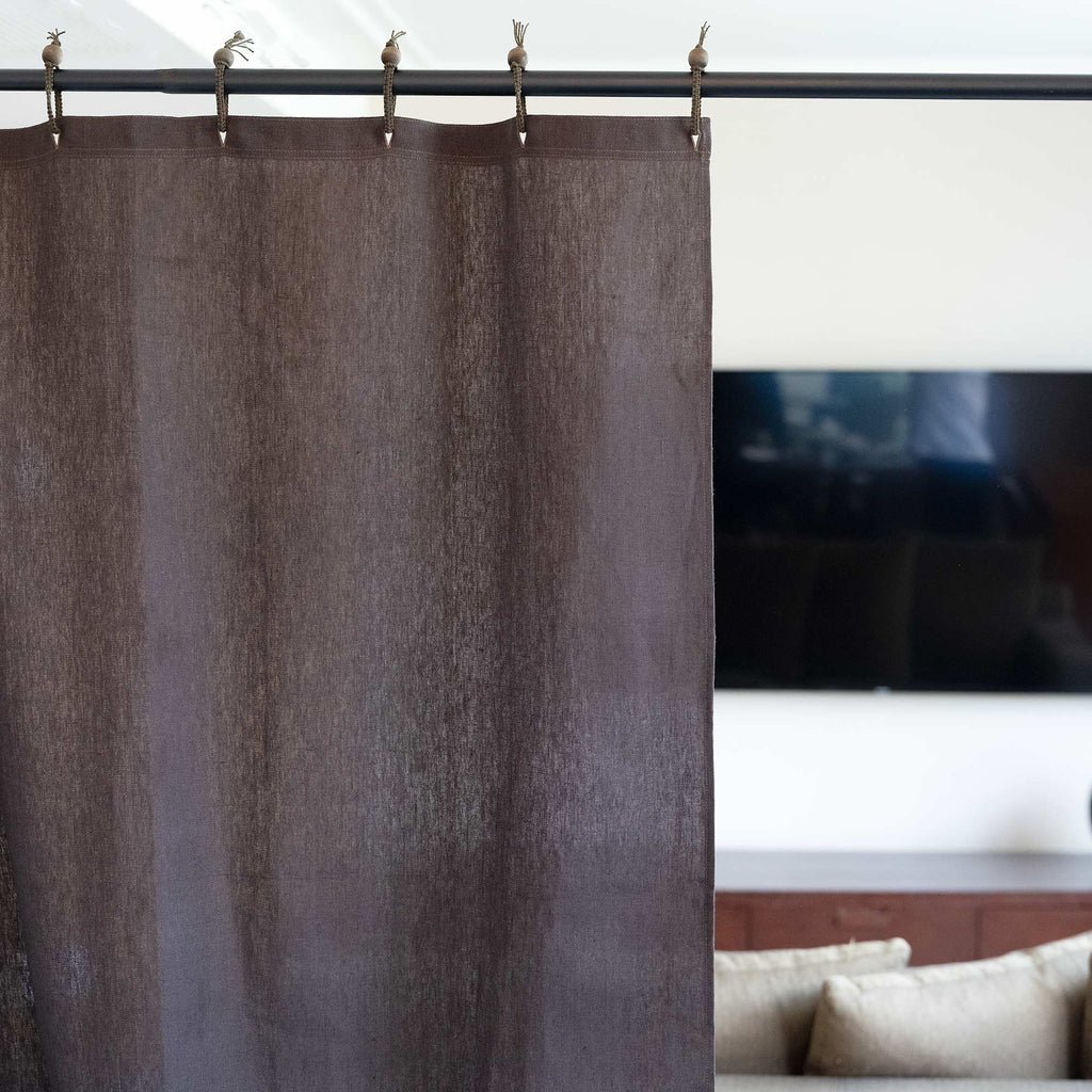 plastic-free natural hemp curtain