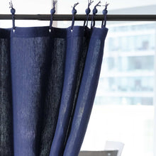 Load image into Gallery viewer, blue hemp curtain