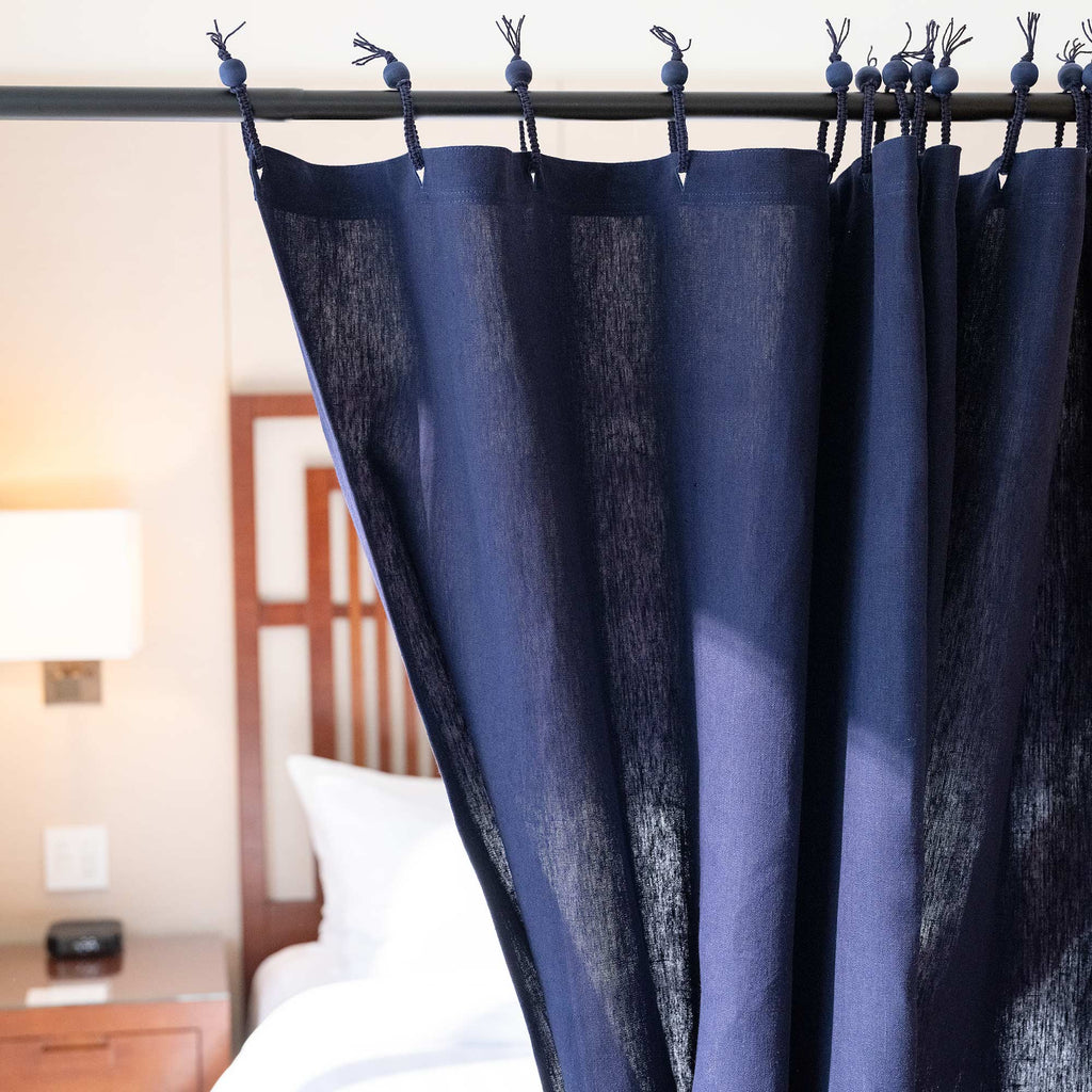 hemp bedroom curtain