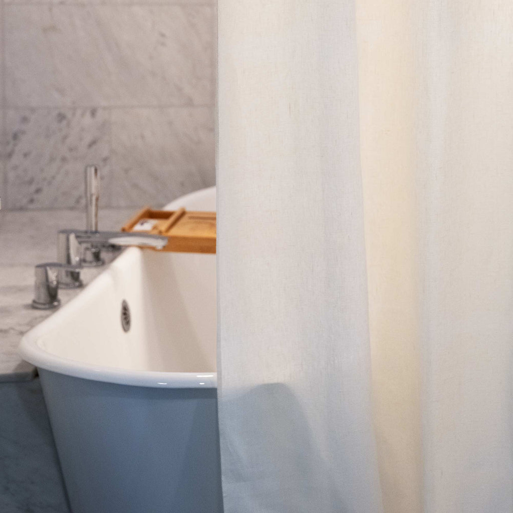 plastic-free hemp shower curtain