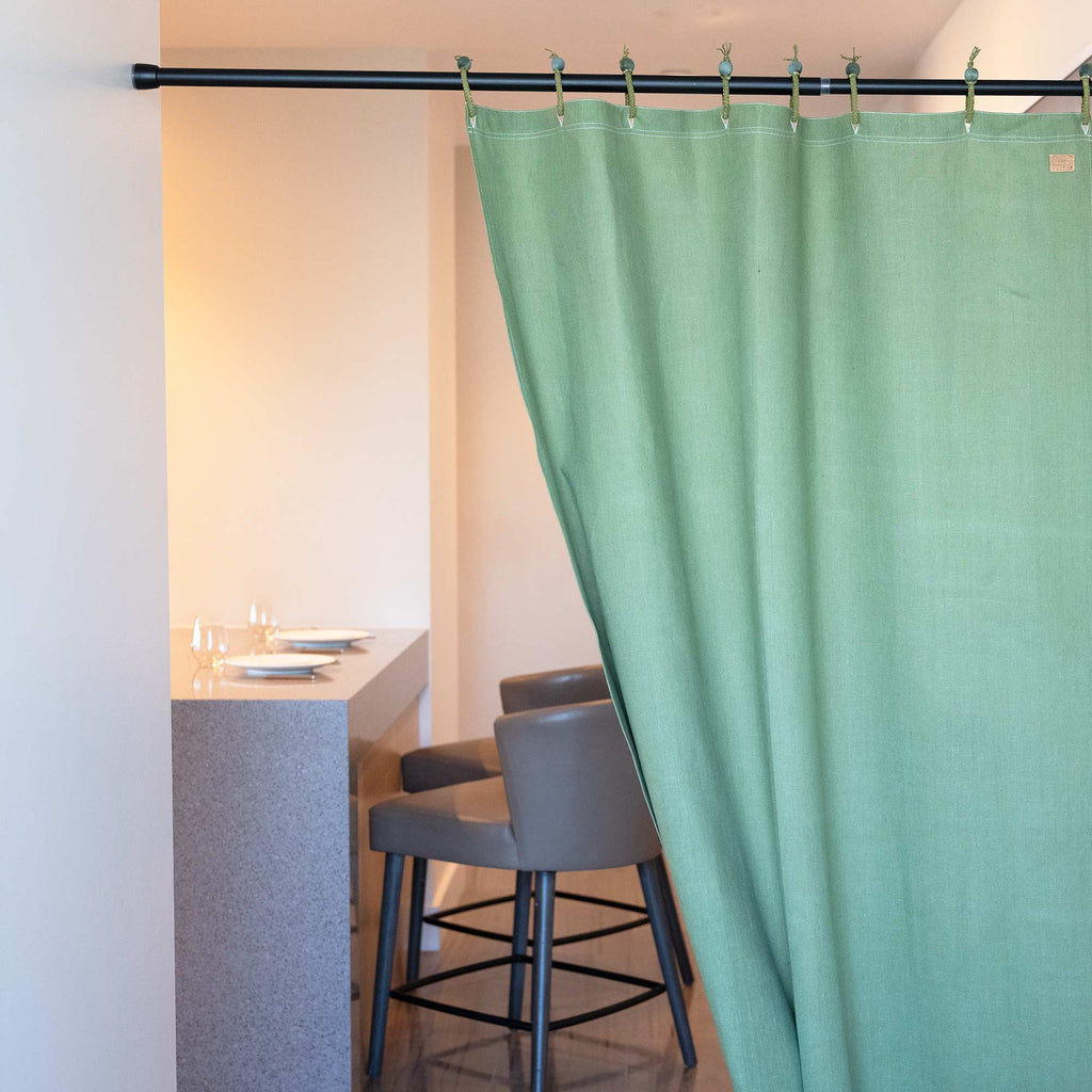 MONTEBELLO 73.5 x 72" 100% Organic Hemp Curtain - Natural Fabric Draperies (100% Biodegradable)