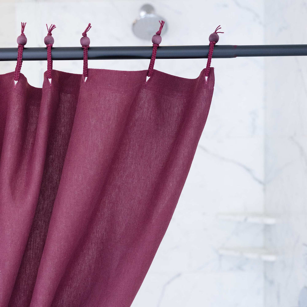 plastic-free hemp shower curtain