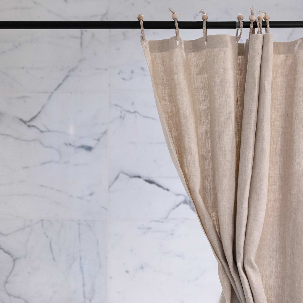 100% hemp shower curtain