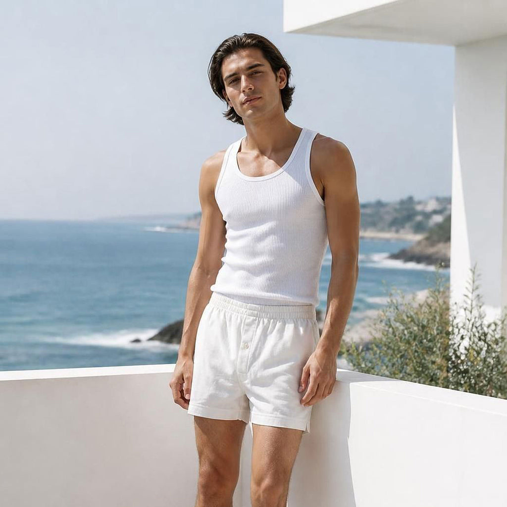 organic cotton knit boxers plastic-free