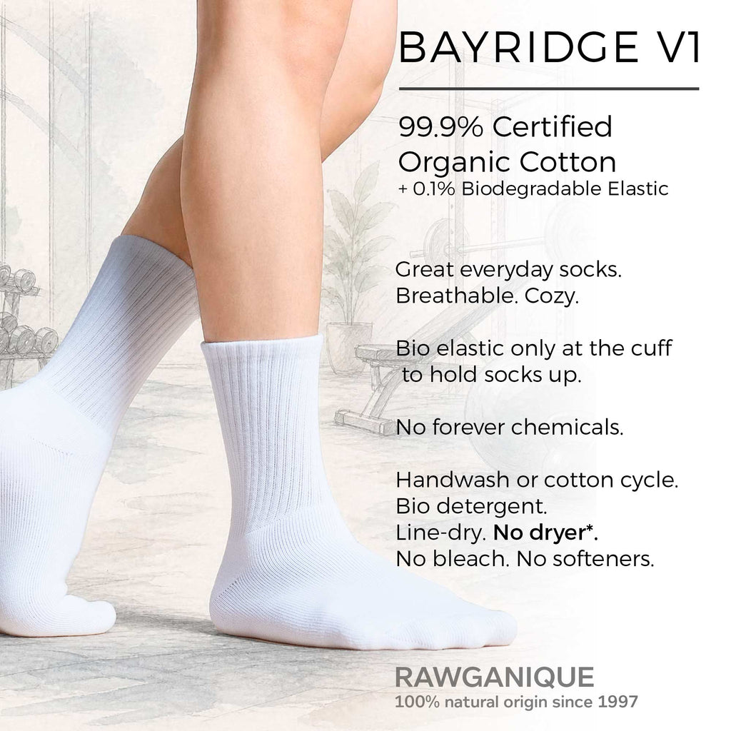 certified organic cotton casual athletic socks