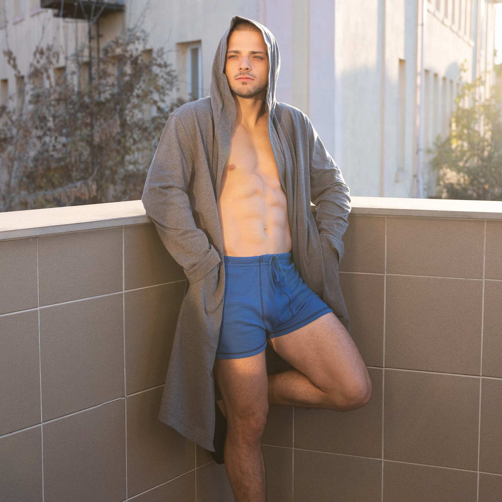 100% organic cotton hoodie robe