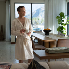 Load image into Gallery viewer, synthetics-free organic cotton bathrobe