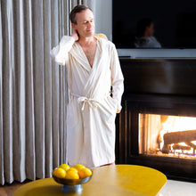 Load image into Gallery viewer, BESAME 100% Organic Cotton Jersey Hooded Bathrobe (OC Thread, Synthetics-Free, 100% Biodegradable)