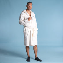Load image into Gallery viewer, 100% organic cotton hooded bathrobe