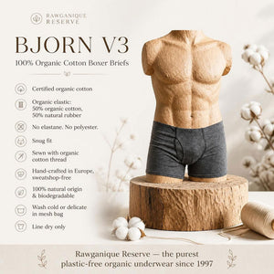 plastic-free organic cotton underwear for men