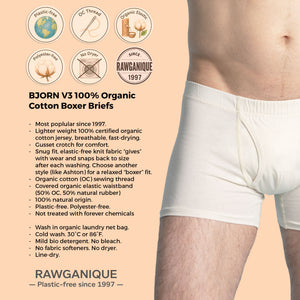 plastic-free organic cotton underwear for men