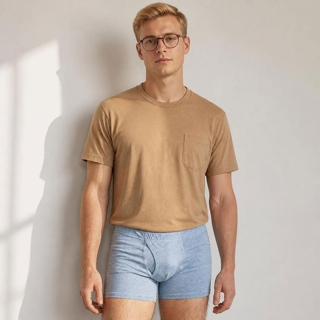 100% certified organic cotton boxer briefs no plastic no polyester