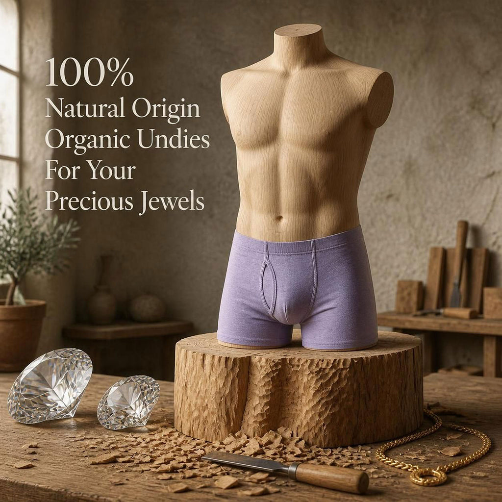 plastic-free organic cotton boxer briefs for men